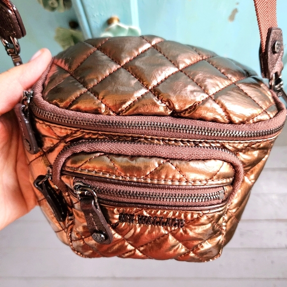 MZ Wallace Handbags - MZ Wallace Crosby Sling. Copper Metallic Lacquer.